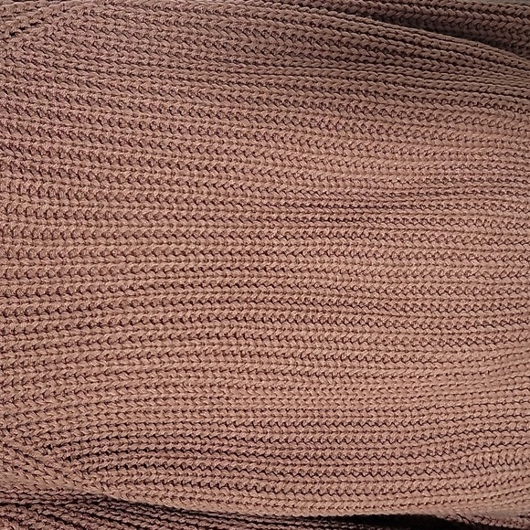 Moon & Madison Sweater Pullover Cropped Cowl Neck Knitted Chunky Relaxed Brown L - Picture 11 of 14